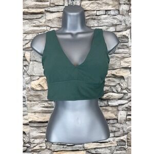 Lululemon Align V-Neck Bra Green Sz 4 With Pads